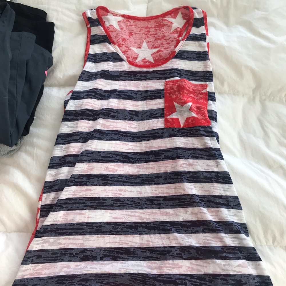 Peachy mama USA tank top
